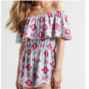 JUSTIFY Off The Shoulder Romper SZ XL